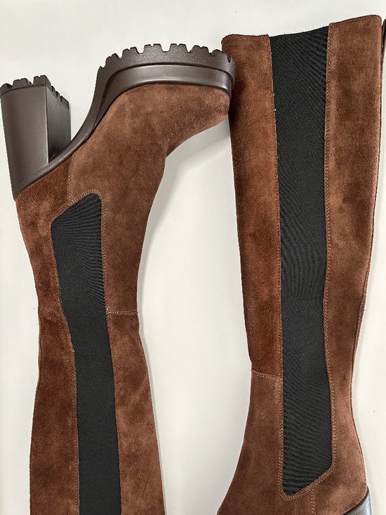 Steve Madden Shoes - NWOT Knee High Brown Suede Leather Lug Sole Steve Madden Alesti Boots size 8